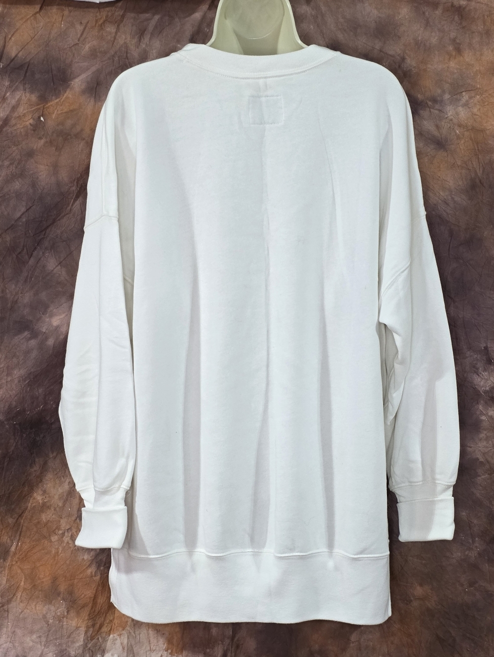 Abercrombie & Fitch Sweatshirt Pink Floyd Graphic Tunic White Pink Tan Gray L - Picture 4 of 8